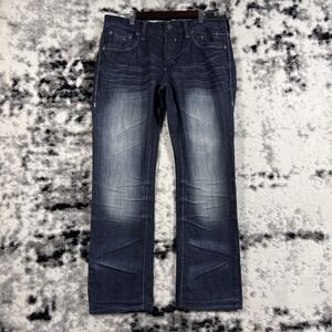 Affliction Gage Jeans Mens 33 Dark Wash Rockabilly Y2K Skater Punk A Pocket